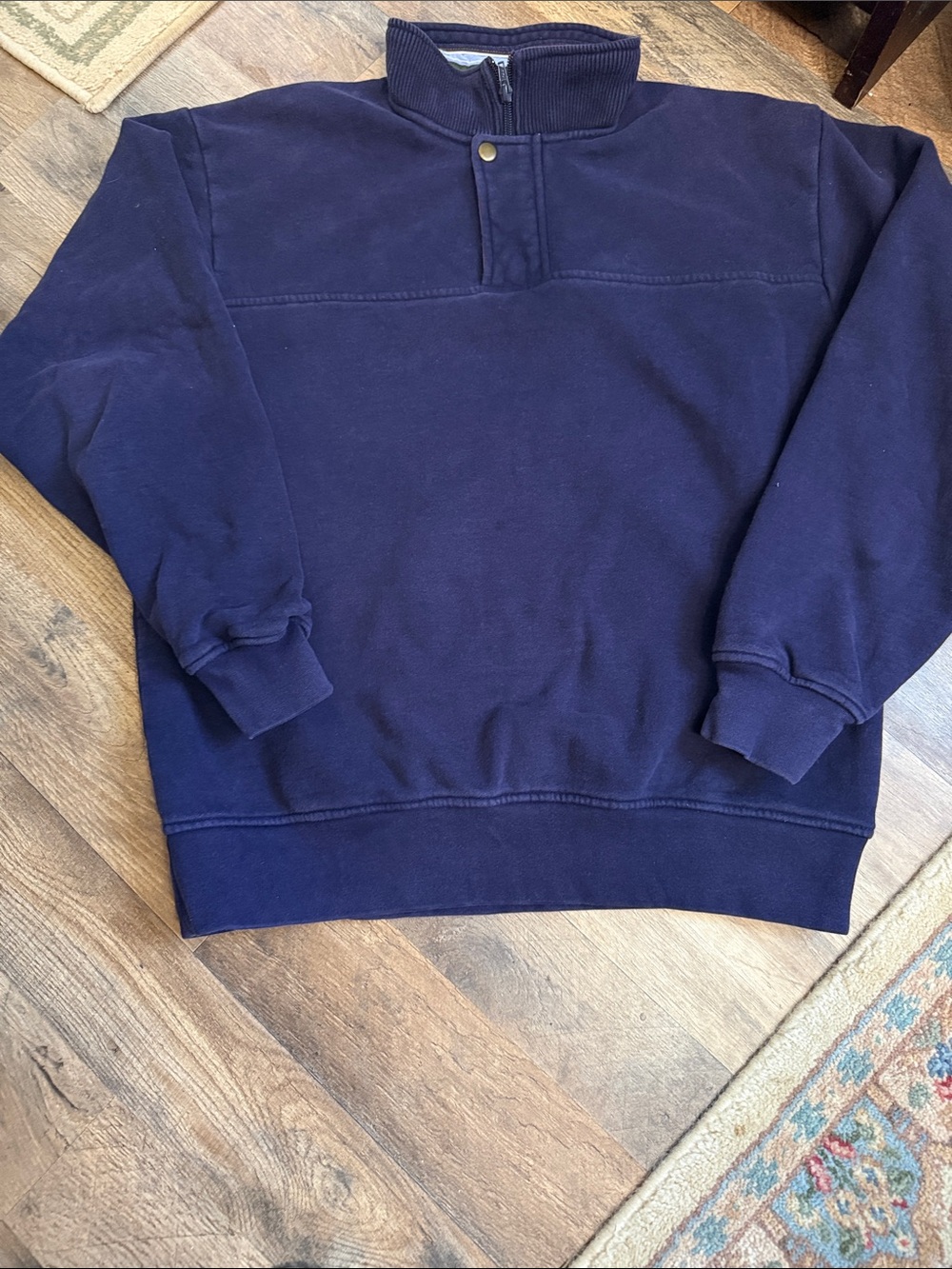 Orvis Navy Quarter-Zip Pullover Sweatshirt signature collection